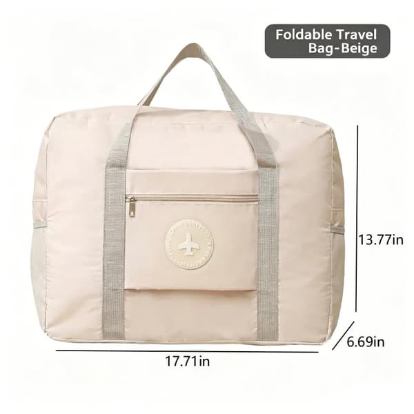 Lättviktsresväska, hopfällbar handbagage weekendväska Off White