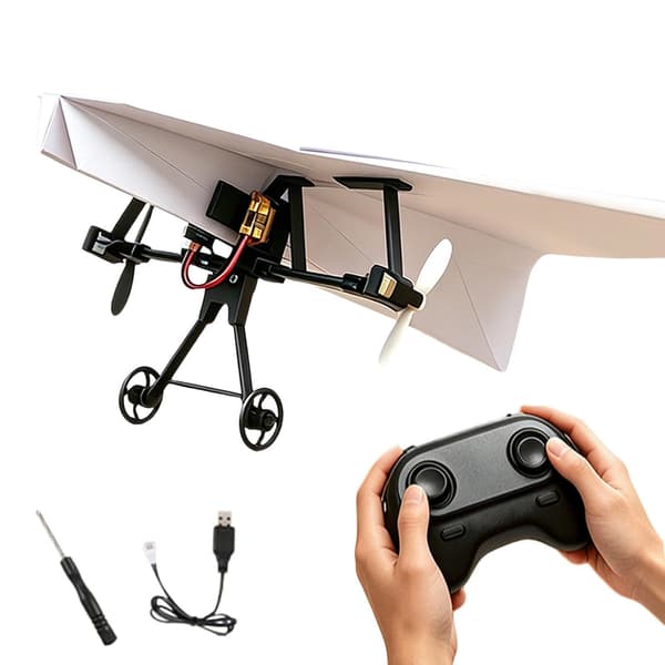 Fjärrstyrda trädgårdsflygplanleksaker i papper Single battery model