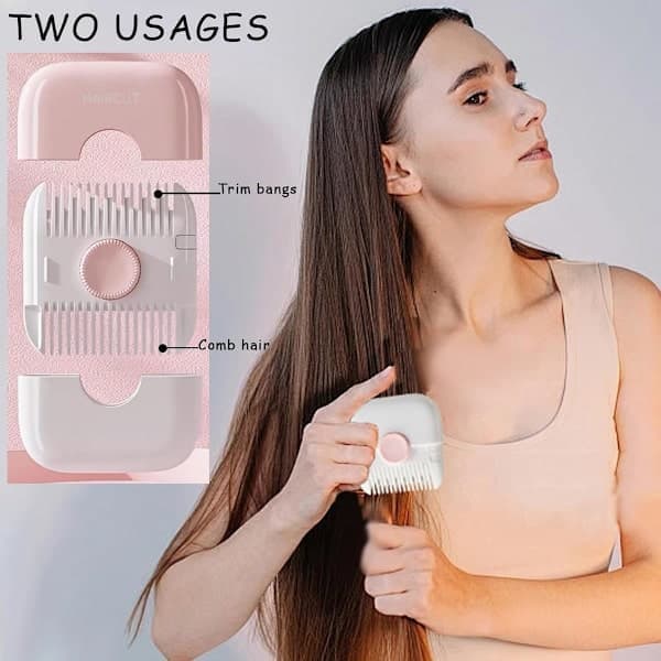 Split Ends Trimmer Split Ends Remover 2-i-1 Hårklipper Hårtrimmer Klipper Remover Stylingverktøy for og Kvinner Mini Rosa