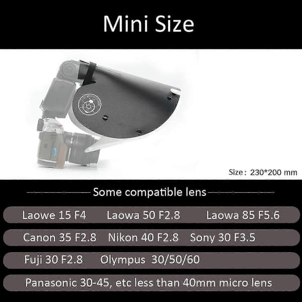 Makro Diffusor Reflektor Mjukt Ljusskydd för Sony 90mm & Nikon 107mm Objektiv Mini Reflector