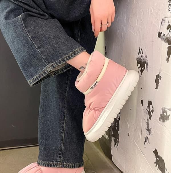 Varme fôrede vintersko for kvinner, vanntette snøsko rosa 40-41, rosa, 40, 41 pink 40—41