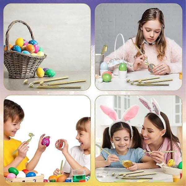 Sæt med 3 Pysanka sæt voks tegnepenne til dekorativ kunst til påskeæg Pysanky tilbehør