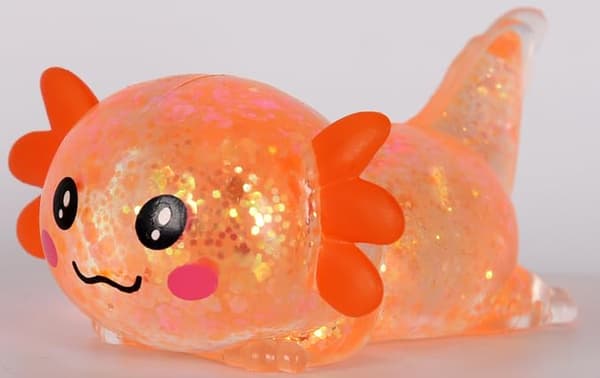 3,94 tommer orange glitter kravlende axolotl squishy langsomt stigende Orange