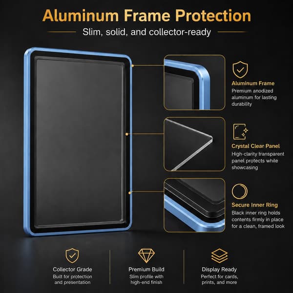 PSA Slab-fodral, magnetiskt 9-punktslås Display Protector, Blå Light Blue