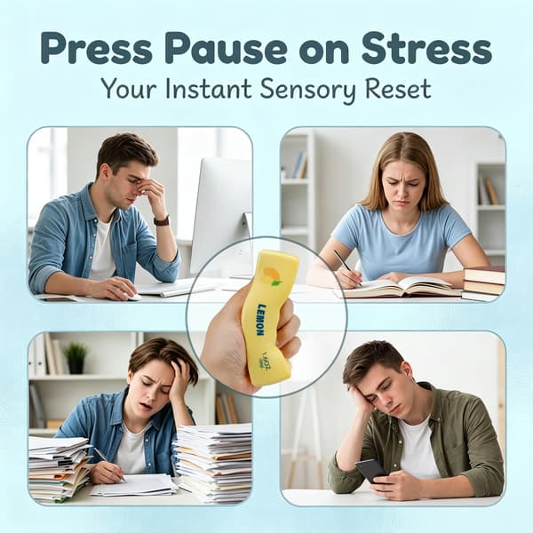 Smør Squishy-myk PU-skum sakte stigende stressavlastningsleke, 1 stk Lemon Pattern