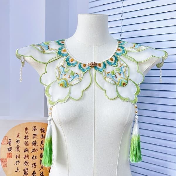 Hanfu Cloud Shoulder Hesteansigt-nederdel krave A A