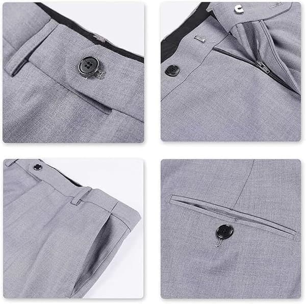Herr Slim Fit 2-delad Kostym, Kavaj, Byxor, Grå, Storlek M grey M