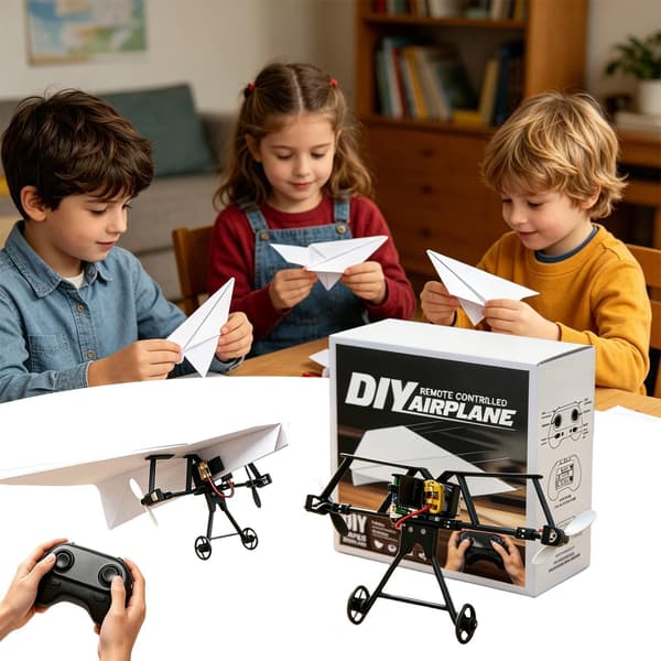 DIY RC Pappersflygplanssats Elektrisk Flygplansleksak Three Electric Models