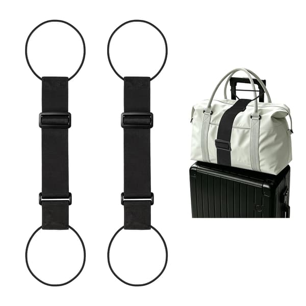 2-pack starka justerbara bagageremmar för resväskor