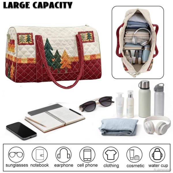 Vattert Duffelbag Bobil, Weekend Duffelbagger for Kvinner Reise Red