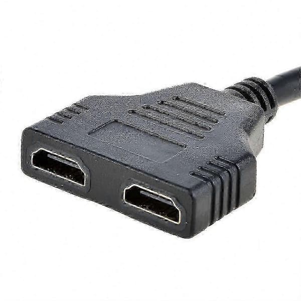 1080P HDMI Han til Dobbelt HDMI Hun Splitter Adapter Kabel