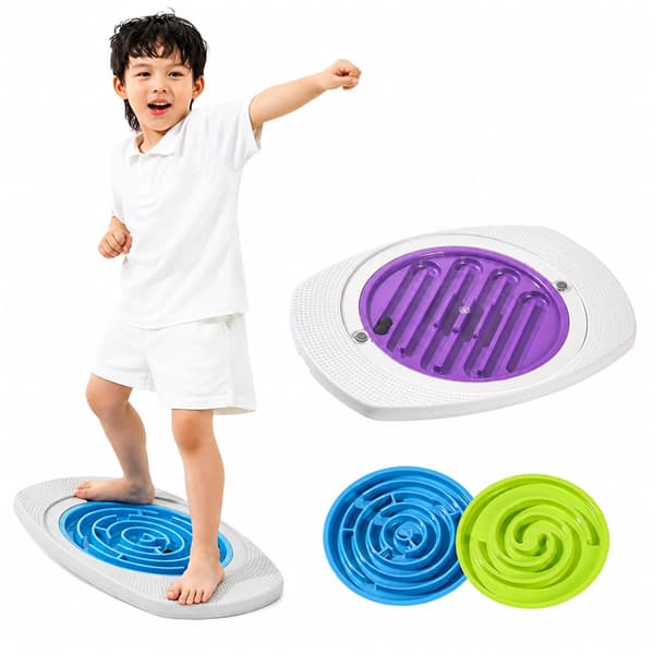 Balancebræt Labyrint til Børn, Bæreevne 130lb Sensorisk Legetøj, til 3-årige Børn Sjov Leg, ADHD & Autisme Fysioterapi, Forbedring