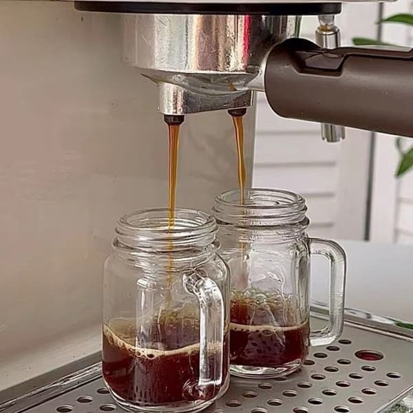 1 stk. Mini Mason Jar forseglet glasflaske til kaffe, mælk eller juice