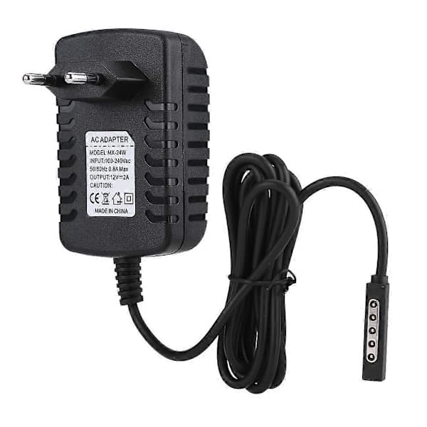 12V 2A Strømadapter Nettbrett-lader for Microsoft Surface RT/ RT2 med EU-plugg 100-240V
