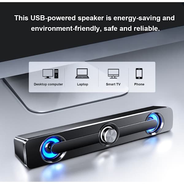 Computerhøjttaler USB-kabel Stereohøjttaler Surround Soundbox