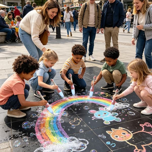 Bubbel Skulptör Penna Utomhus Målarleksak Pink