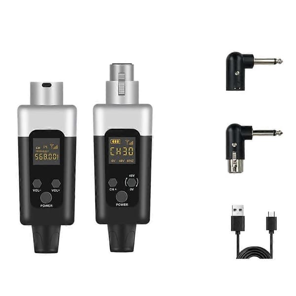 0V/48V Trådløst XLR Mikrofon Sender- og Modtagersystem til Dynamiske Mikrofoner