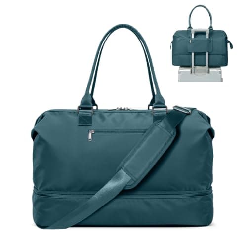 Resväska Weekender Bag Dam Tote Carry On Väskor Med Skofack L3-Blue