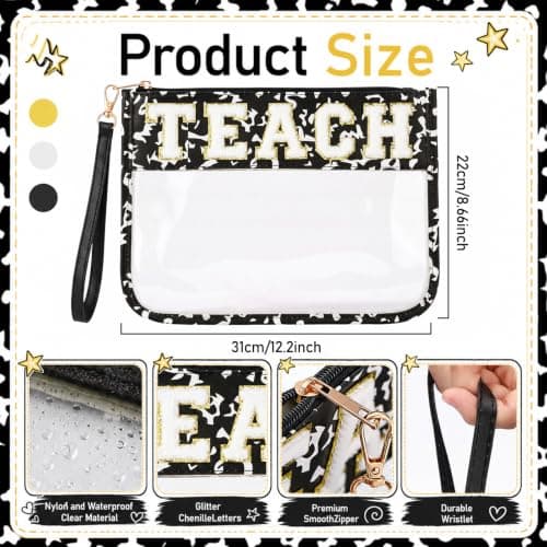 TEACH Chenille Letter Sminkepung, Takknemlighetsgave, Skrivebok Composition Book