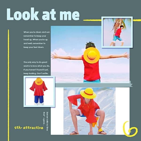 Stråhatt Madeline Hatt Cosplay Monkey D Luffy Performance Rekvisitter Gule Stråhatter, Barn, Hodeomkrets 52 cm Kids Head Circumference 52 cm
