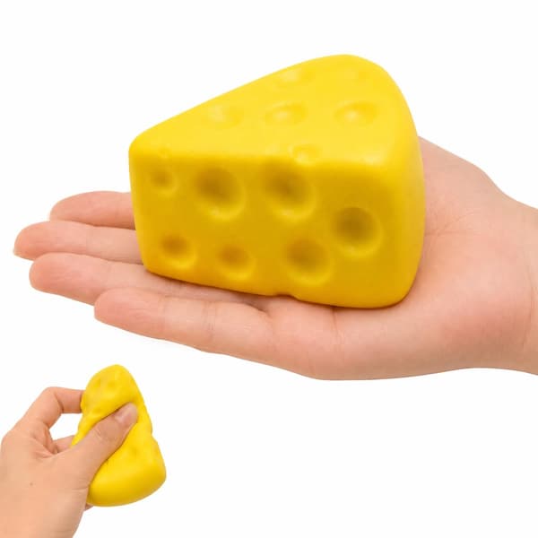 Trekant Ost Squishy Langsomt Stigende Blødt Klemme Fidget Legetøj Cheese