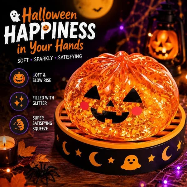 Halloween Ghost Dumpling Squishy Stress Relief Toy, Cute Scary Decoration and Gift SZ3 SZ3