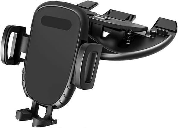 Bil CD-slot telefonholder, CD-afspiller telefonmontering, silikonepudebeskyttelse, kompatibel med alle iPhone, Android, smartphones