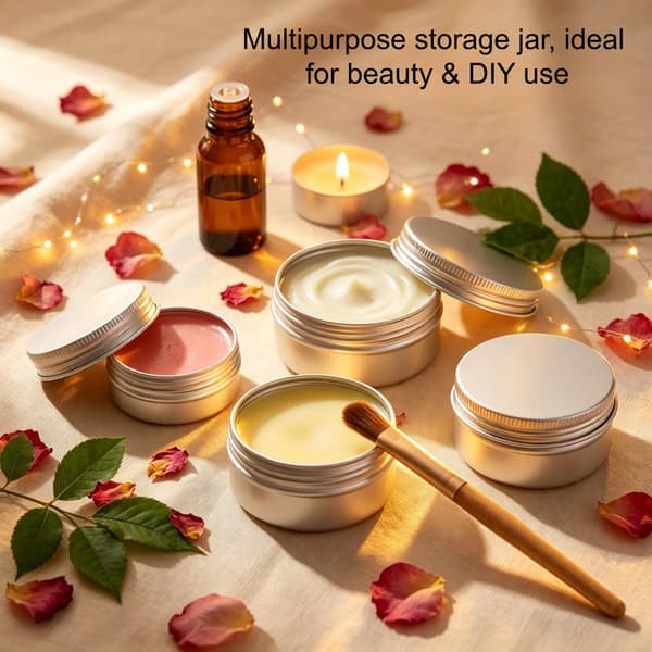 12-pack 2oz runda påfyllningsbara aluminiumburkar med skruvlock