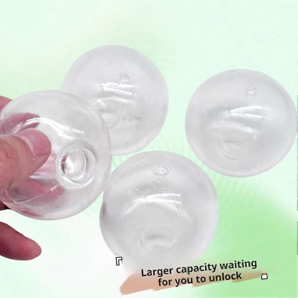 10 st stressbollskal med flaskpropp, klämbart skal (4 cm)