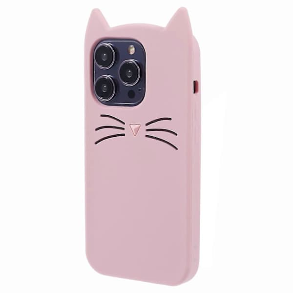 Deksel til iPhone 15 Pro Anti-fall 3D Bart Katt Telefondeksel