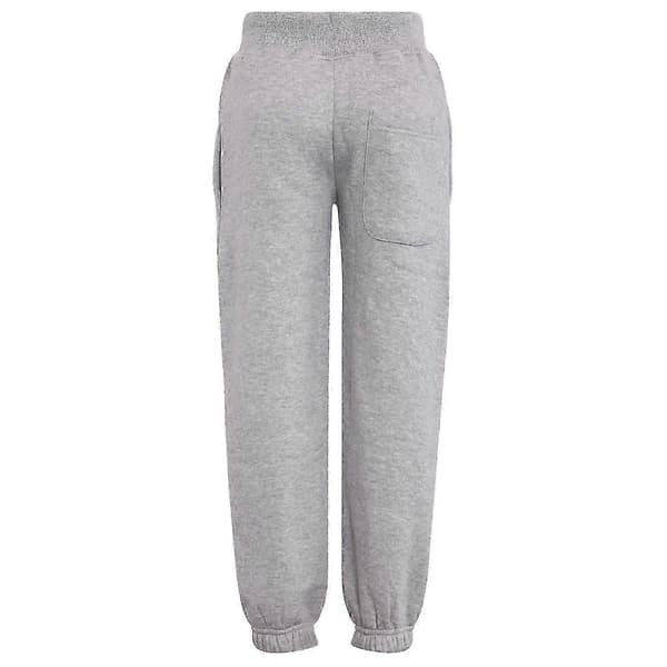 Unisex ensfarget hettegenser-joggedress Grey 7-8 Years