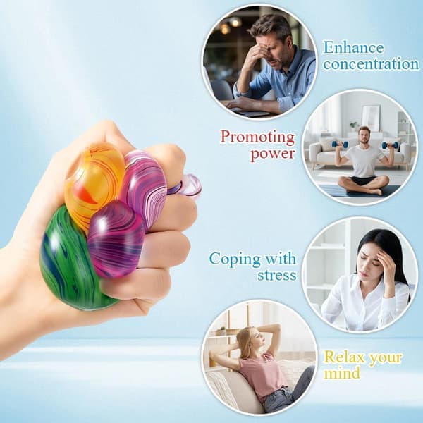 Squishy Stress Cube Anti-stressbold til voksne Langsom Rebound Sensorisk Legetøj til Kontor & Hjem Blå 5.5cm Blue 5.5cm