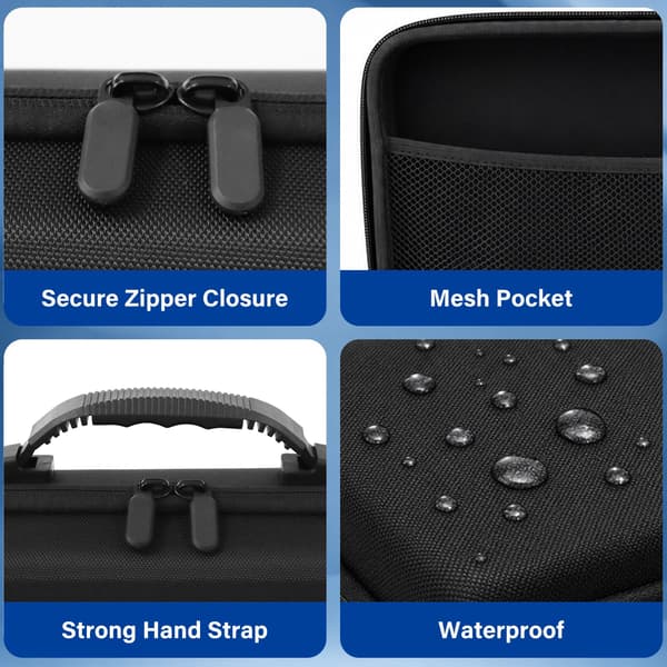 Opbevaringskasse til snurretoppe, 12 rum EVA-organizer, sort Black 12 Slots