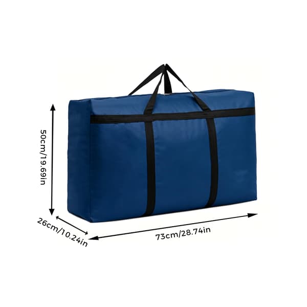 Stor Rejsetaske Sammenfoldelig Opbevaringstaske Overdimensioneret Flyttetaske Multifunktionel Håndbagage, Blå, Medium Blue Medium
