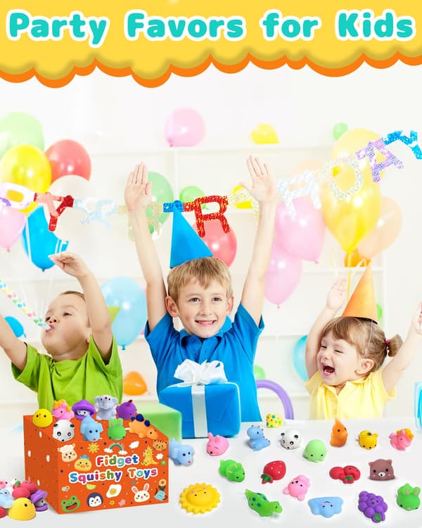 30-pack Kawaii Squishy Leksaker, Fidget Partyfavörer för barn 3-5, 4-8, 8-12 30 Pcs