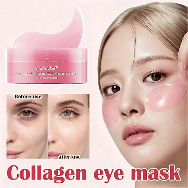 Medicube PDRN Pink Collagen Kit: 60 koffeinögonplåster och 10 g Volym Multi Balm Moisturizer