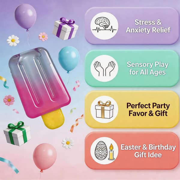 Is Squeeze Squishy, Sommer Sensorisk Stressaflastning Squeeze Squishy, Blødt Sensorisk Fidget Legetøj til Stress- og Angstaflastning, Fødselsdagsgave &