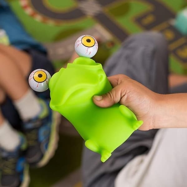 Flippy Frog Squishy Ögonpoppande, Kläm Fidget Leksak Stresslindring, Groda frog