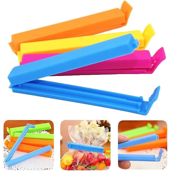 50 stk. snacks plastposeklemmer forseglingsklemmer matforsegling