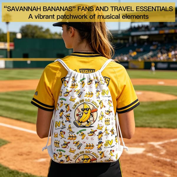 AICase til Savannah Bananas Merch Ungdomsgaver Inspireret Snørepose