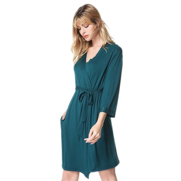 Kimono-jakke til kvinder med lommer, sort, størrelse M Black M