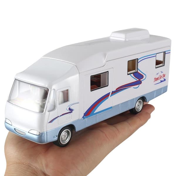 harayaa Alloy RV Model Åbnbar Dør Træk Tilbage RV Legetøj til Børn Drenge Fødselsdagsgave