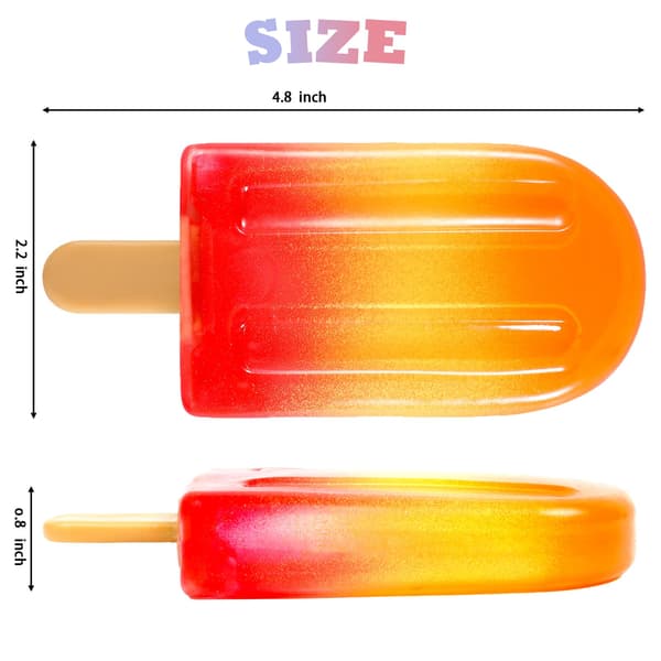 Popsicle Squishy Sukker Is Squishies Klemmelegetøj Orange Red