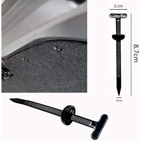 200 stk. kabelbindere nylon lynlås quick release til bilreparation - plastikclips universal