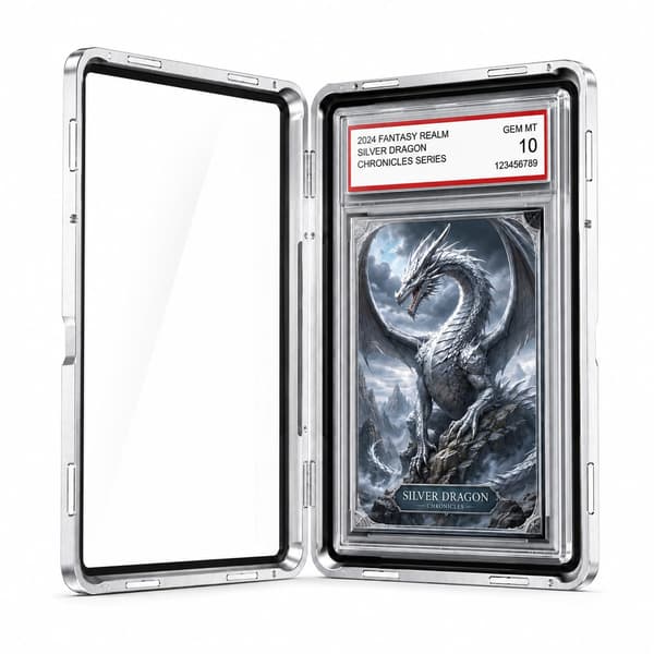 PSA Slab Case, Magnetiskt 9-punktslås Display Protector, Silver Silver