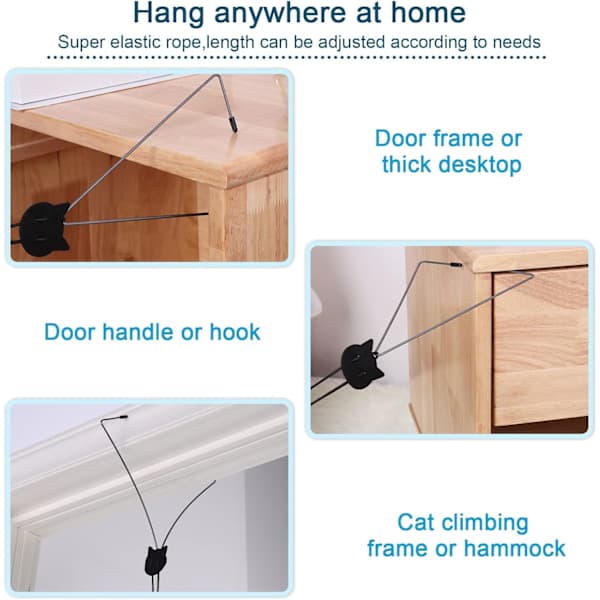 Fuyamp 4-pack dörrhängande kattleksaker 4 st 4pc