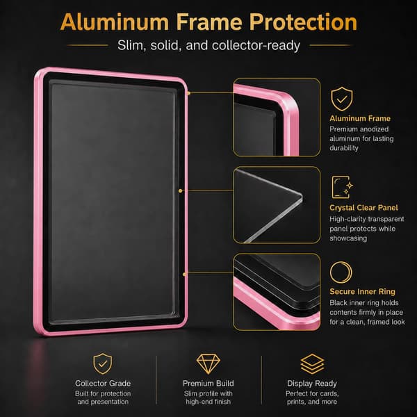 PSA Slab Case, Magnetiskt 9-punktslås Display Protector, Magenta Magenta