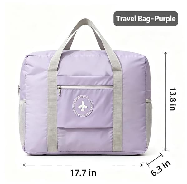 Lättviktsresväska, hopfällbar handbagage weekendväska Purple