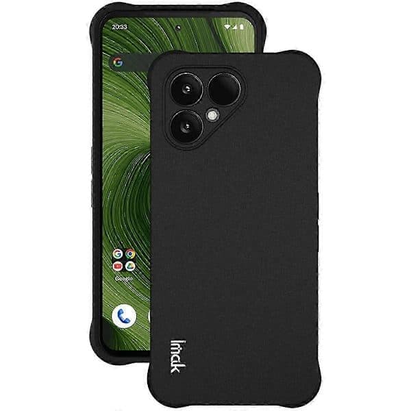 Tkdaddy Imak-deksel til Fairphone (Gen. 6) TPU mobildeksel Airbag støtsikker beskyttelse matt svart