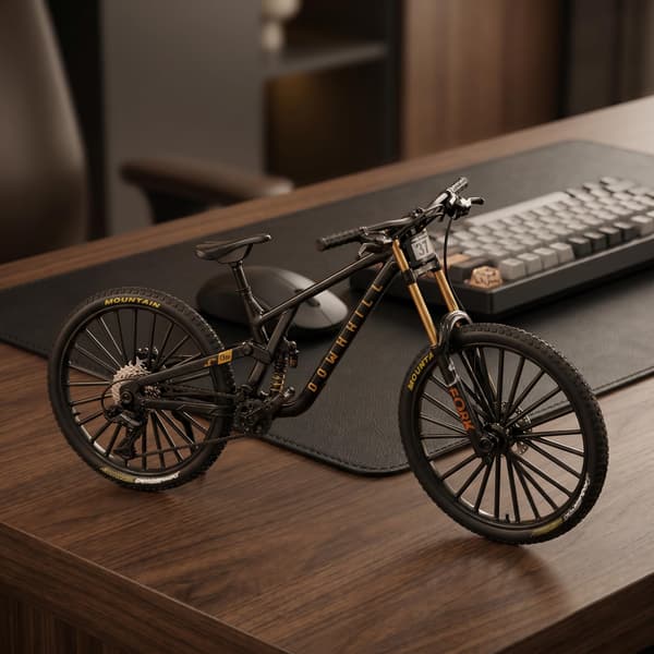 Finger Mountain MTB Cykelmodel til Voksne 1:8 Skala, Sort Black